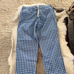J. Crew Blue Checked Pajama Pants Size M NWOT